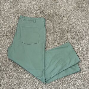 Oak Hill Tech Pant Mens 42x28 Green Straight Fit Stretch Wicking Zip Pockets